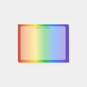 Rainbow Personalised Post-it Notes