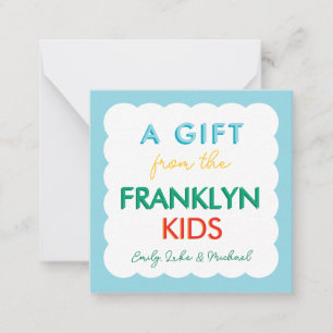 Rainbow Personalised Sibling Gift Enclosure Card