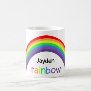 Rainbow - personalised, your name coffee mug