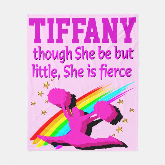 RAINBOW PERSONALIZE CHEERLEAD PERSONALIZED BLANKET (Front)