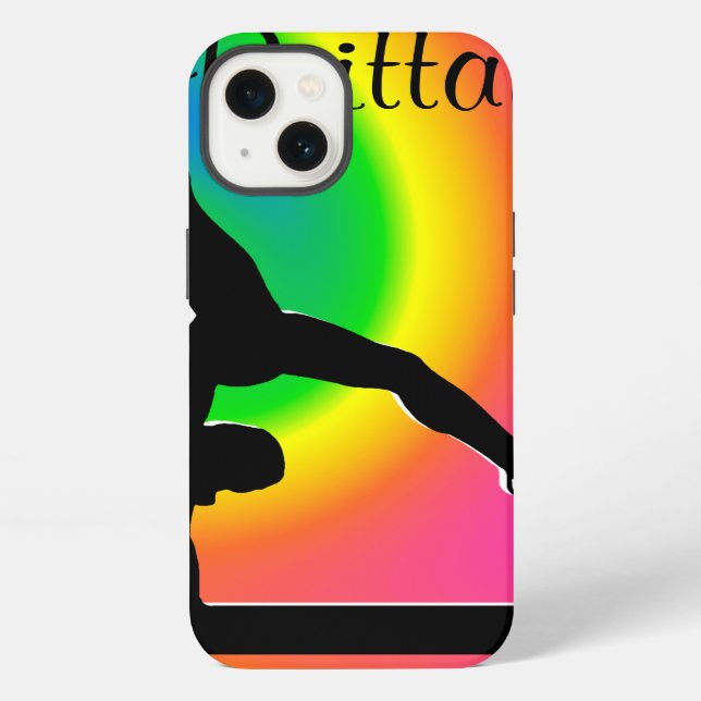RAINBOW PERSONALIZED GYMNASTICS IPAD MINI CASE (Back)