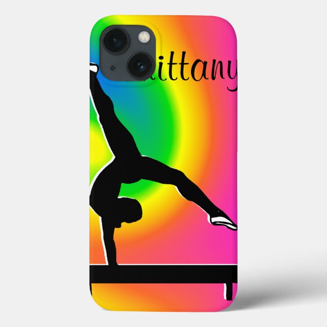 RAINBOW PERSONALIZED GYMNASTICS IPAD MINI CASE (Back)