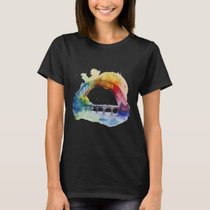 Rainbow Pet Bridge over Water Magical Pastel Cloud T-Shirt