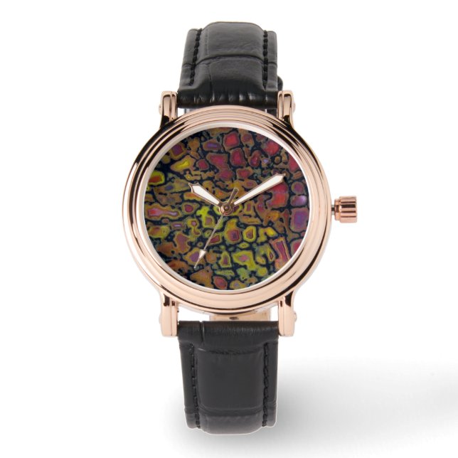 Rainbow Petrified Dinosaur Bone Watch (Front)