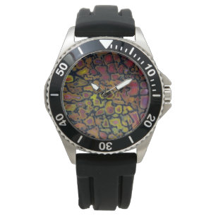Rainbow Petrified Dinosaur Bone Watch