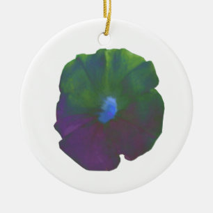 Rainbow Petunia Custom Birthday Ceramic Tree Decoration