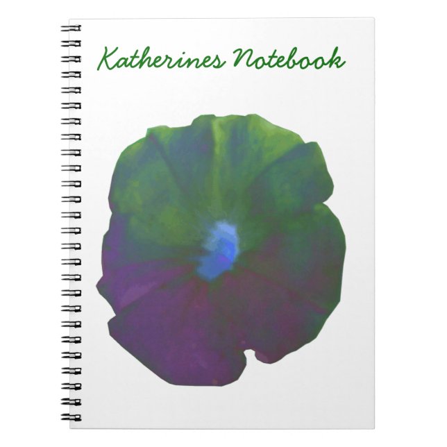 Rainbow Petunia Customisable Notebook (Front)