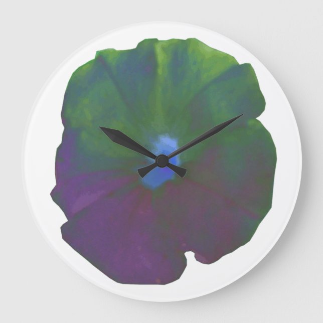 Rainbow Petunia Wall Clock (Front)