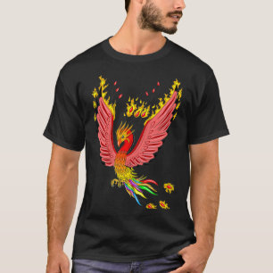 Rainbow Phoenix Fire Bird T-Shirt