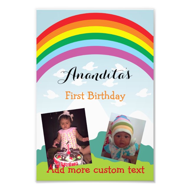 Rainbow Photo album template Print (Front)
