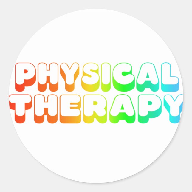 Rainbow Physical Therapy Classic Round Sticker (Front)