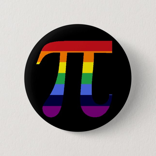 Rainbow Pi 6 Cm Round Badge (Front)