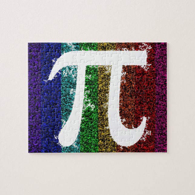 Rainbow Pi Sign Jigsaw Puzzle (Horizontal)