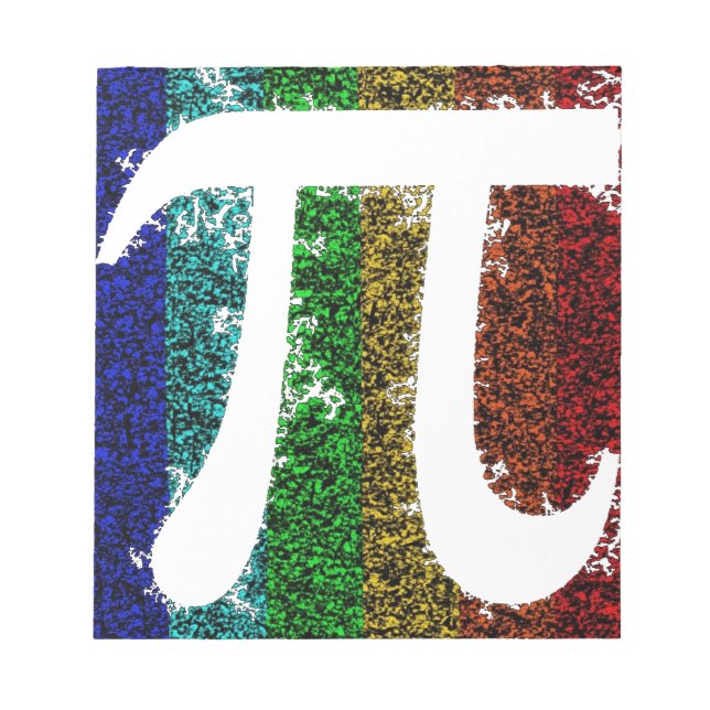 Rainbow Pi Sign Notepad (Front)