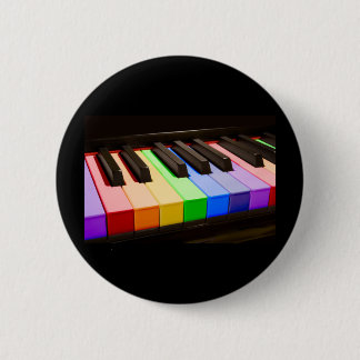 Rainbow Piano 6 Cm Round Badge