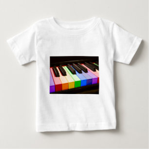 Rainbow Piano Baby T-Shirt