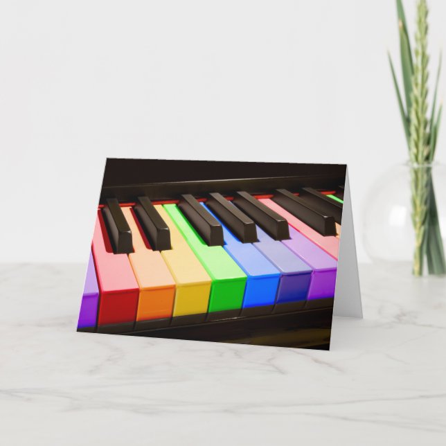 Rainbow Piano Card (Front)