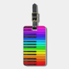 Rainbow Piano Keyboard Luggage Tag
