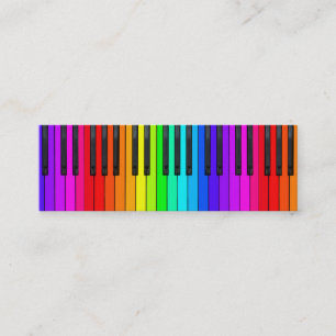 Rainbow Piano Keyboard Mini Business Card