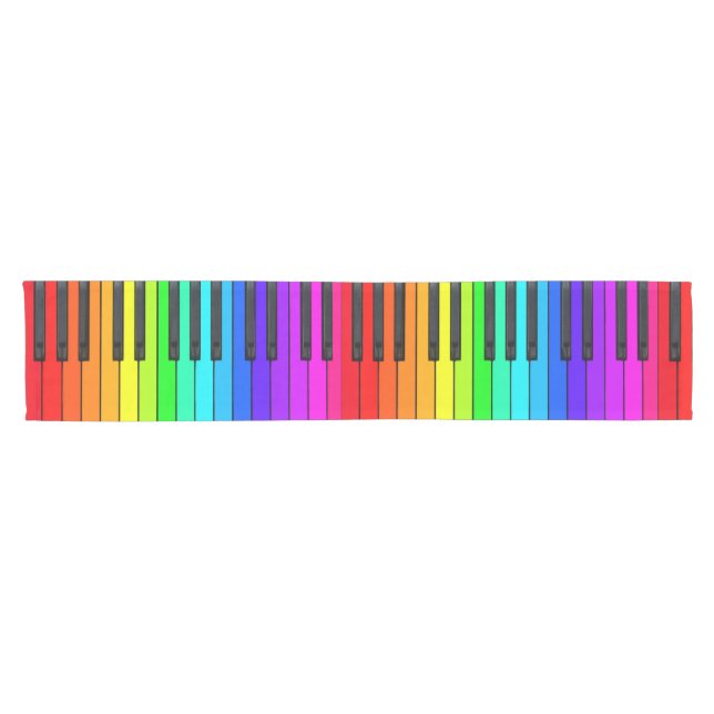 Rainbow Piano Keyboard Table Runner (Horizontal)