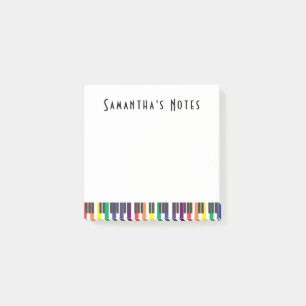 Rainbow Piano Keys, Square Post-it Notes