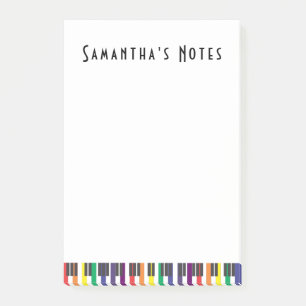Rainbow Piano Keys, Vertical Post-it Notes