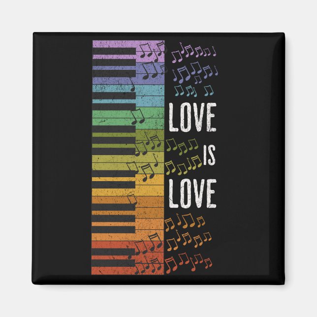 Rainbow piano magnet (Front)