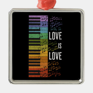 Rainbow piano metal tree decoration