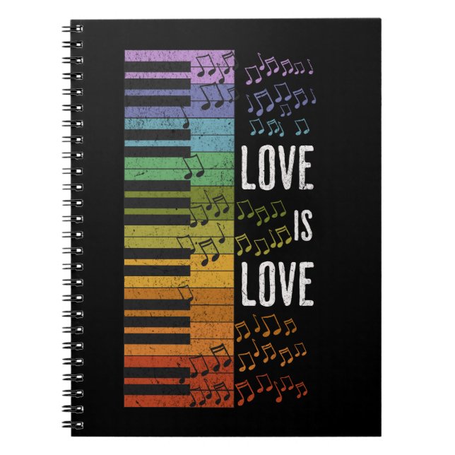 Rainbow piano notebook (Front)