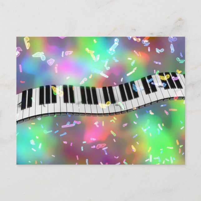rainbow piano postcard (Front)