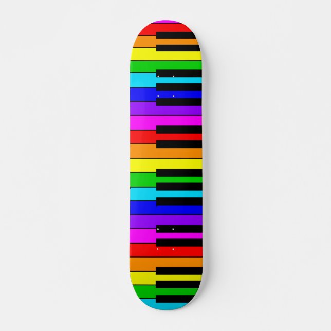 Rainbow Piano Skateboard (Front)