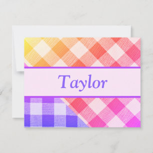 Rainbow Picnic Diagonal Thank You Card