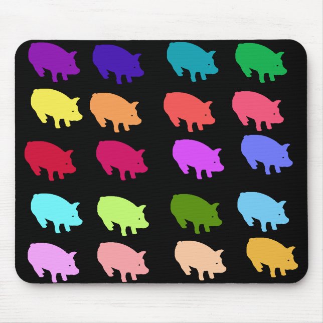 Rainbow Pigs Mouse Mat (Front)