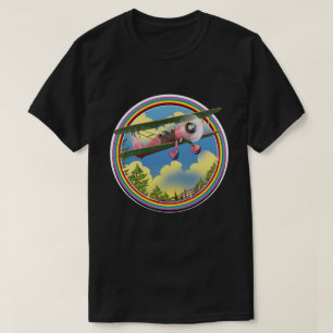 Rainbow Pink Bi plane logo T-Shirt