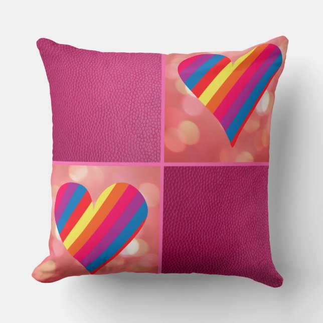 Rainbow Pink Cushion (Front)