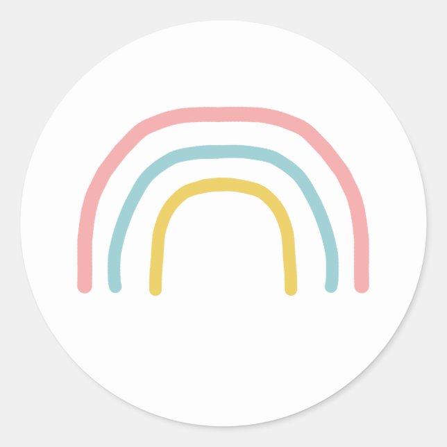 Rainbow Pink Pastel Painting Stickers (Front)