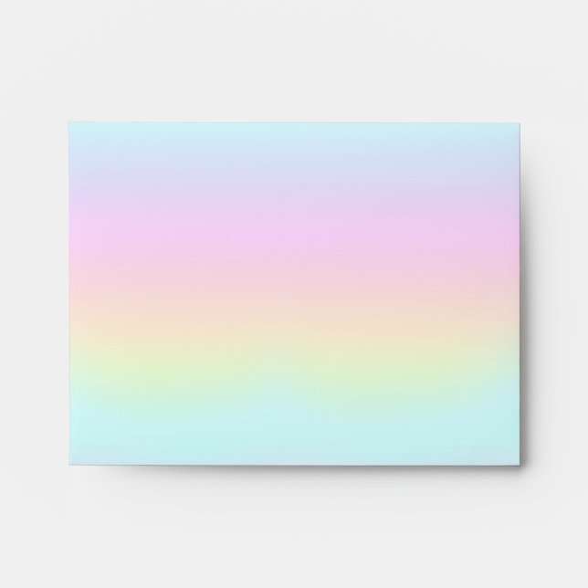 Rainbow pink princess envelopes (Front)