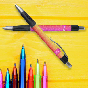 rainbow pink School elements pattern personalised