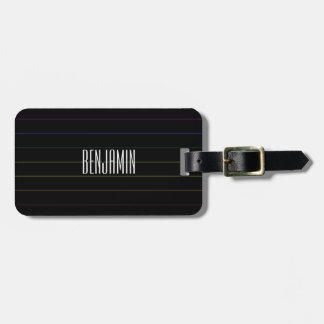 Rainbow Pinstripes Gay Pride Luggage Tag