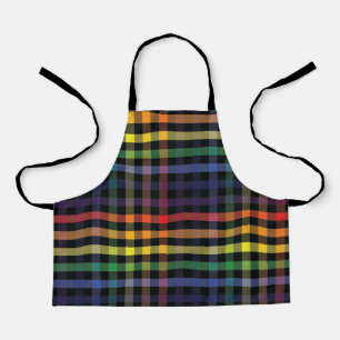 Rainbow Plaid Apron