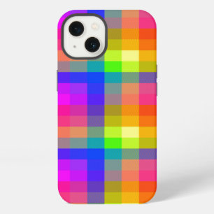 Rainbow Plaid Blocks Pride Bright and Fun iPhone 13 Case