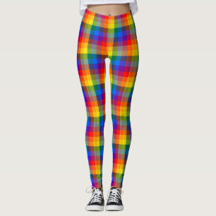 Rainbow Plaid Leggings