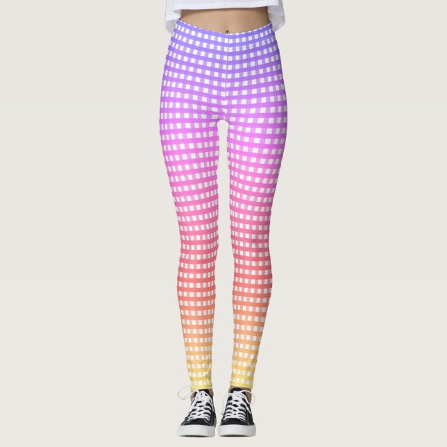 Rainbow Plaid Leggings (Front)