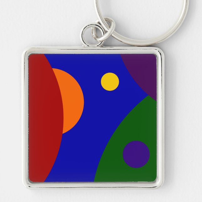 Rainbow Planets Key Ring (Front)