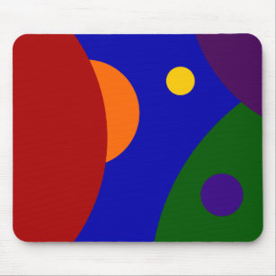 Rainbow Planets Mouse Mat