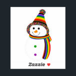 Rainbow POC Gay Pride Snowperson<br><div class="desc">Celebrate the season with this adorable snowperson dressed in the diverse POC-inclusive rainbow pride flag colours. Whether you celebrate Christmas,  Hanukkah,  Kwaanza,  winter solstice,  or just the beauty of the snow,  let this sweet smile remind you to embrace the joy of who you truly are all year long!</div>