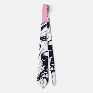 Rainbow Podel Dog graphical pattern Tie