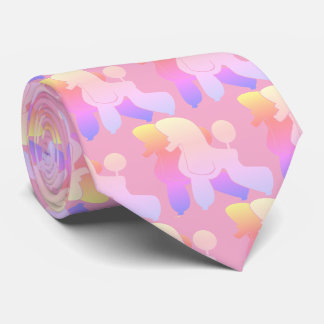 Rainbow Podel Dog graphical pattern Tie