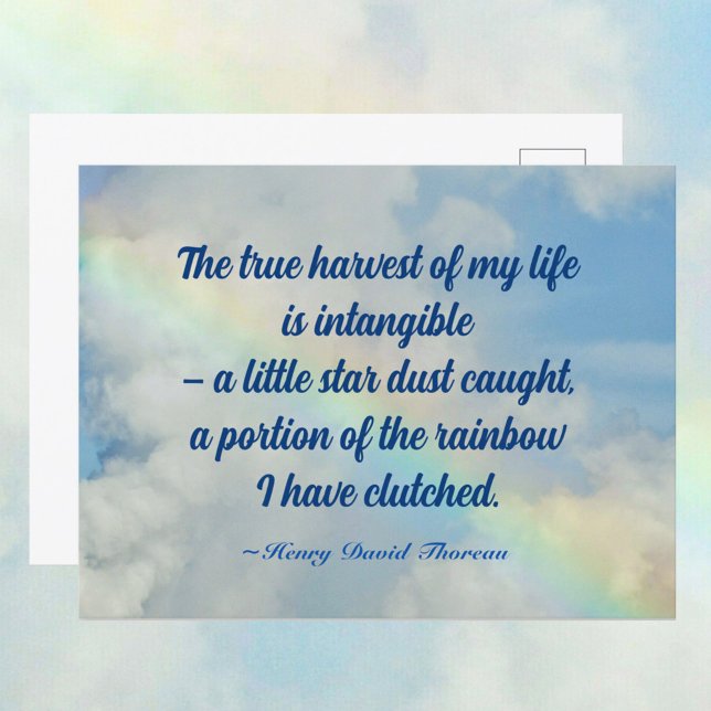 Rainbow Poetry Emerson Faith Quote Photographic Postcard (Creator Uploaded)