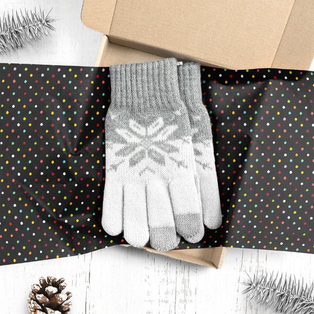 Rainbow Polka Dot Christmas Lights Tissue Paper (Creator Uploaded)